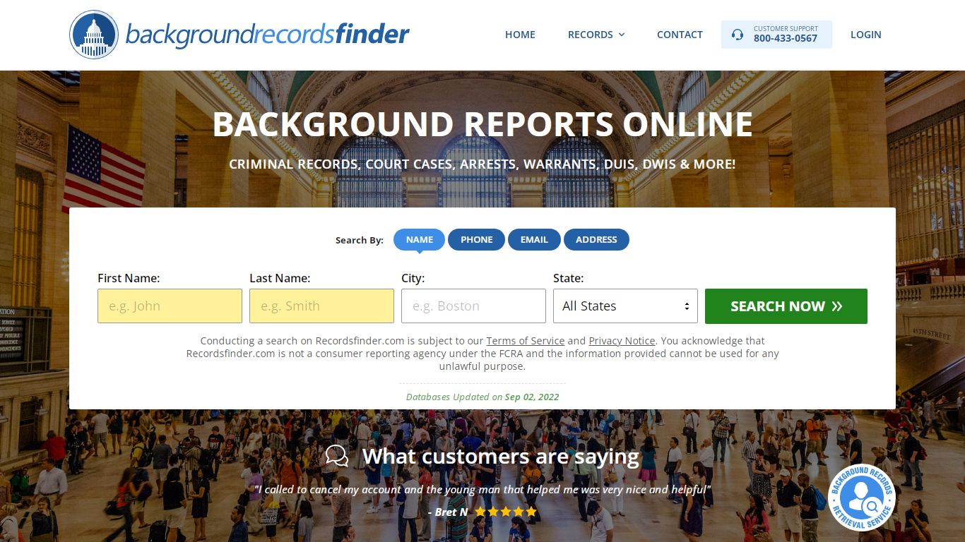 Background Records Search - Recordsfinder.com